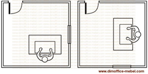 Размеры офисной мебели для планировки