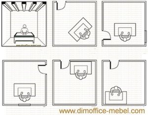 Размеры офисной мебели для планировки